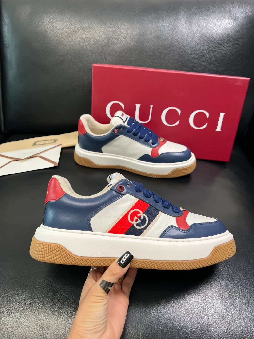 Men's shoes 💰780 Gucci high quality top crafts Gucci counter new original factory configuration, imported cowhide fabric from Italy, imported cowhide lining, breathable and comfortable, sole: original factory special supply original sole super comfortable, original factory and single goods, welcome to compare, code number 38-44 (customized 45)